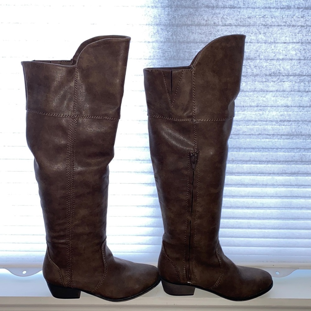 Taupe Knee High Boots